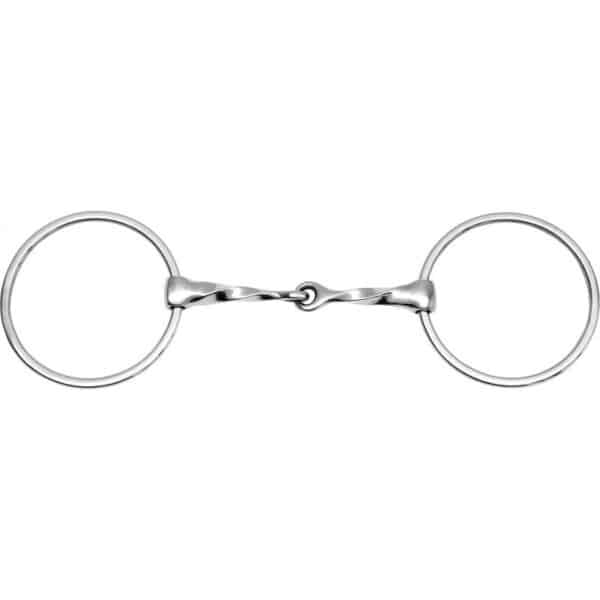 Mors 2 grands anneaux torsadé pour cheval Feeling