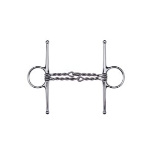 Mors aiguille pour cheval double embouchure torsadée Feeling