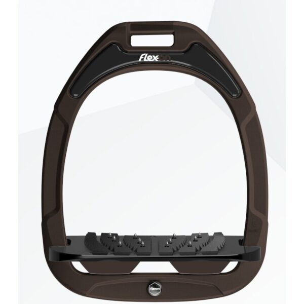 Étriers de sécurité d’équitation Incliné Grip Marron/Noir/Marron Flex-On Safe-On