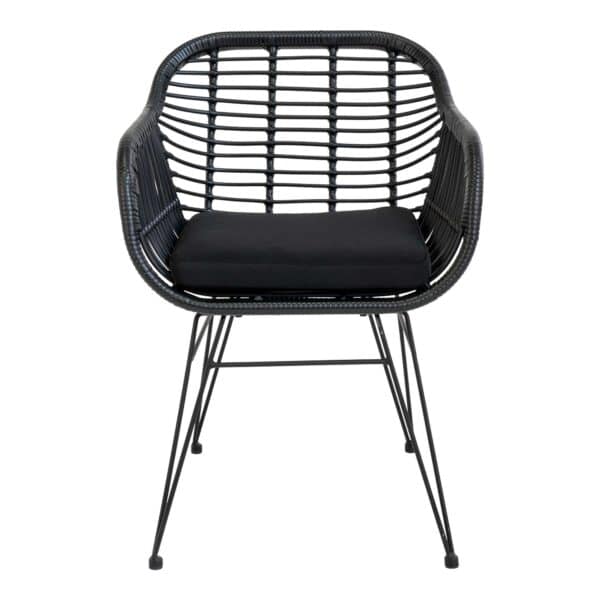 fauteuils en polyrotin avec coussin et pieds House Nordic Trisete