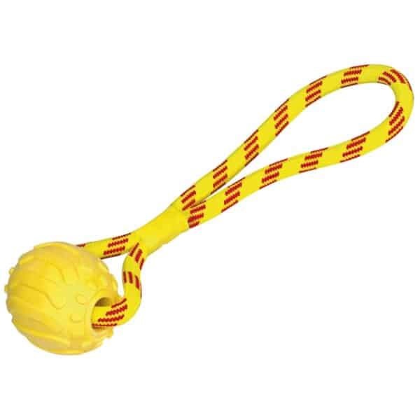 Balle pour chien TPR avec corde Nobby Pet