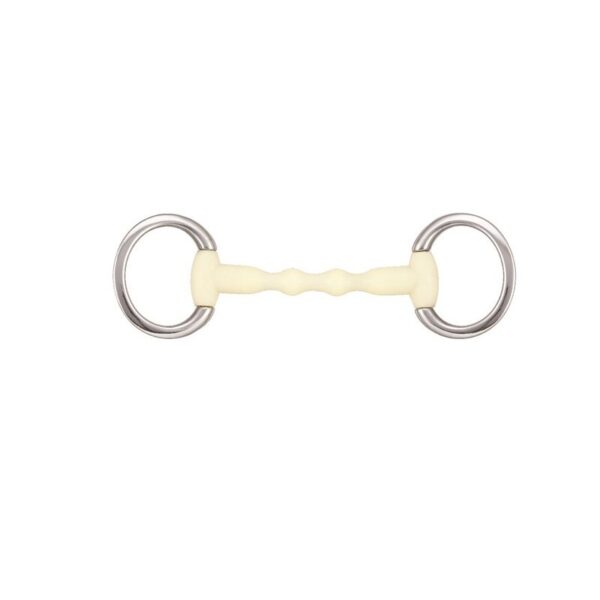 Mors olive pour cheval droit Soyo Happy mouth "mullen" 125 mm