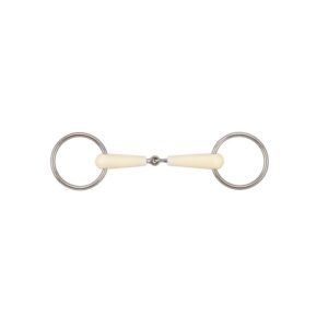 Mors 2 anneaux pour cheval amovible simple articulation Soyo Happy mouth